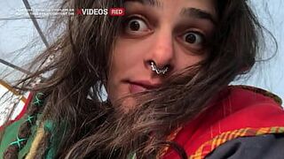 Having sex in an abandoned bus in the desert! porn video